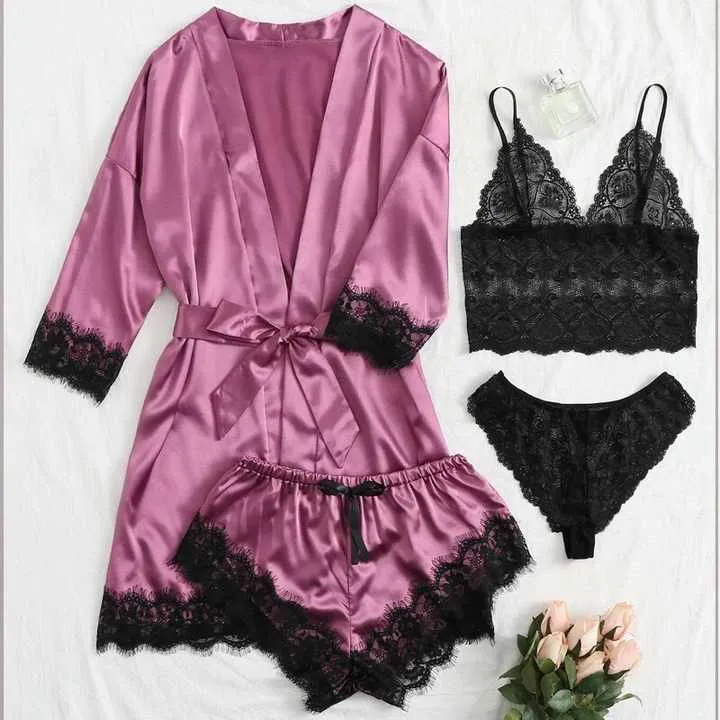 بدلات نوم نسائية حرير , Women's silk nightgowns
