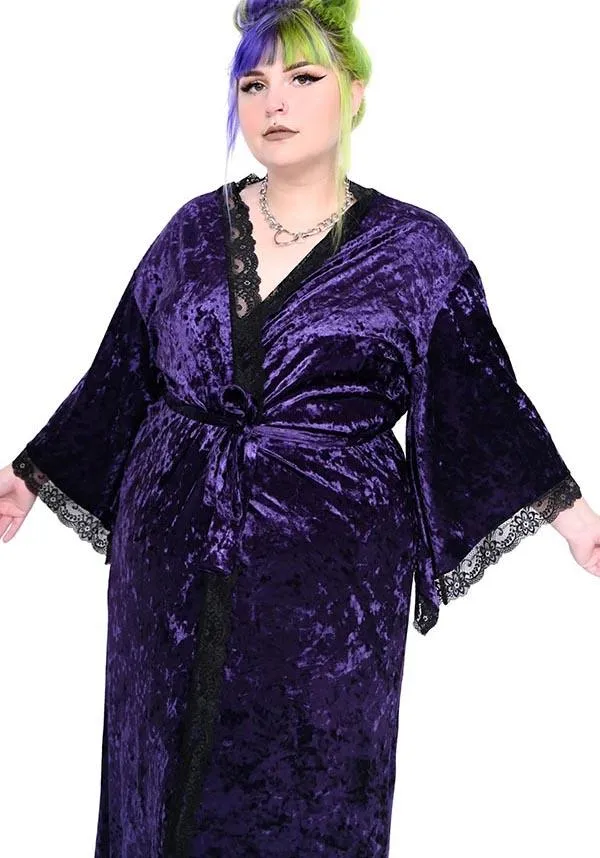 Bathory [Midnight Purple Velvet] | DRESSING ROBE