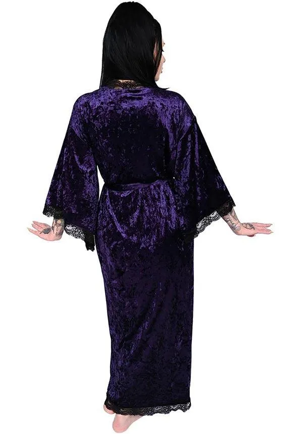 Bathory [Midnight Purple Velvet] | DRESSING ROBE