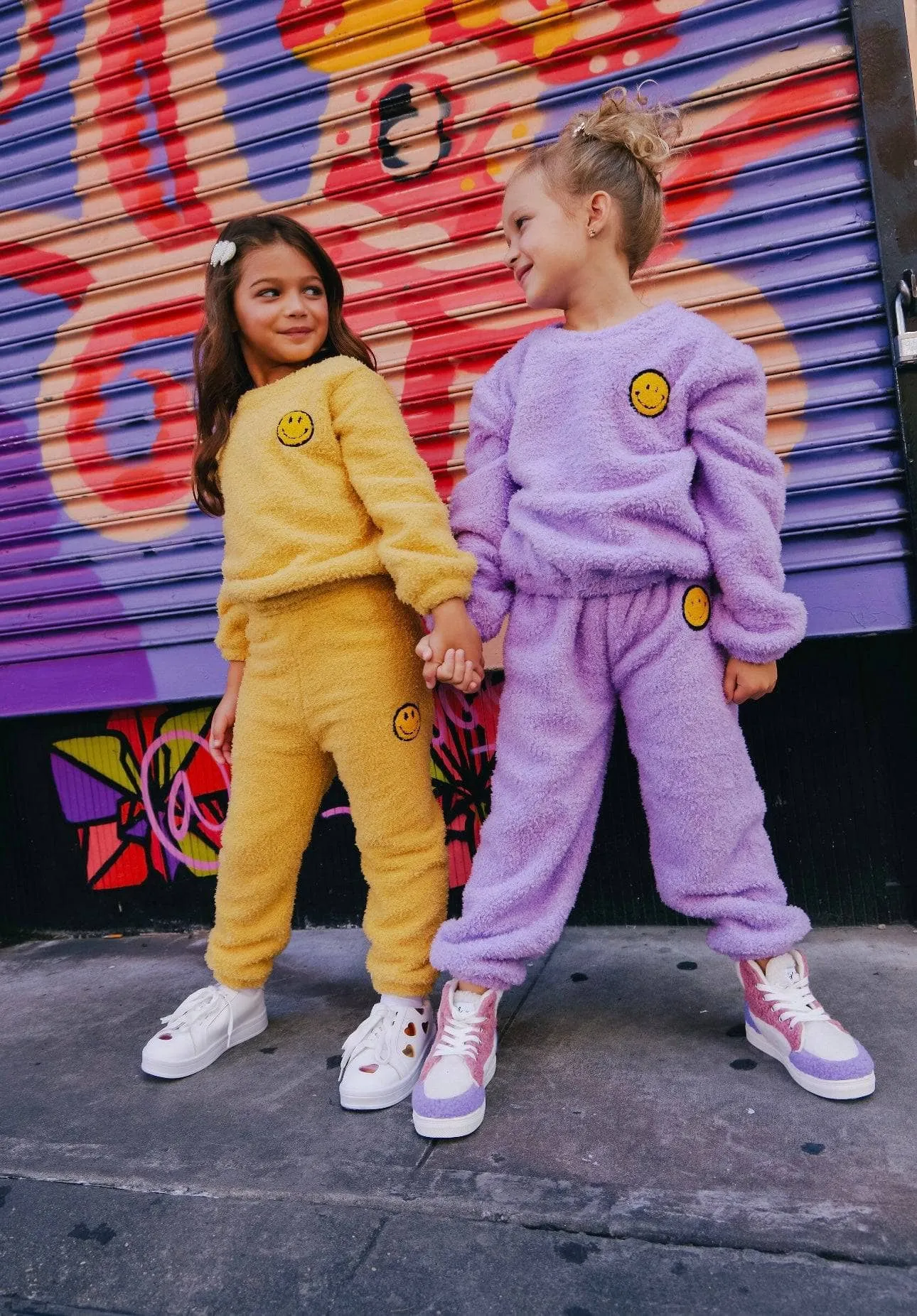 Bright Smiley Fuzzy Set Lavender