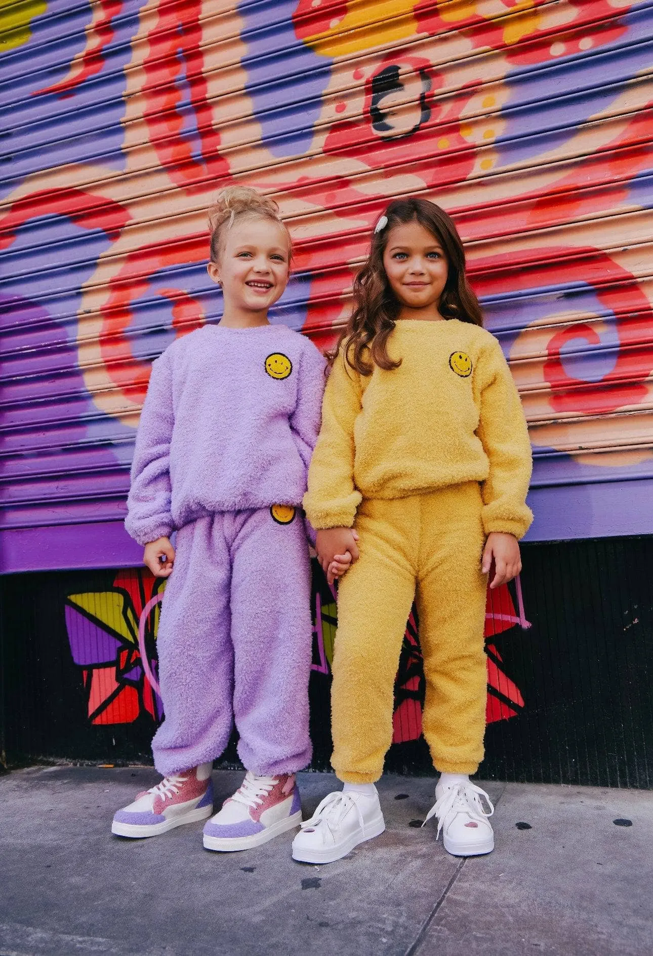 Bright Smiley Fuzzy Set Lavender