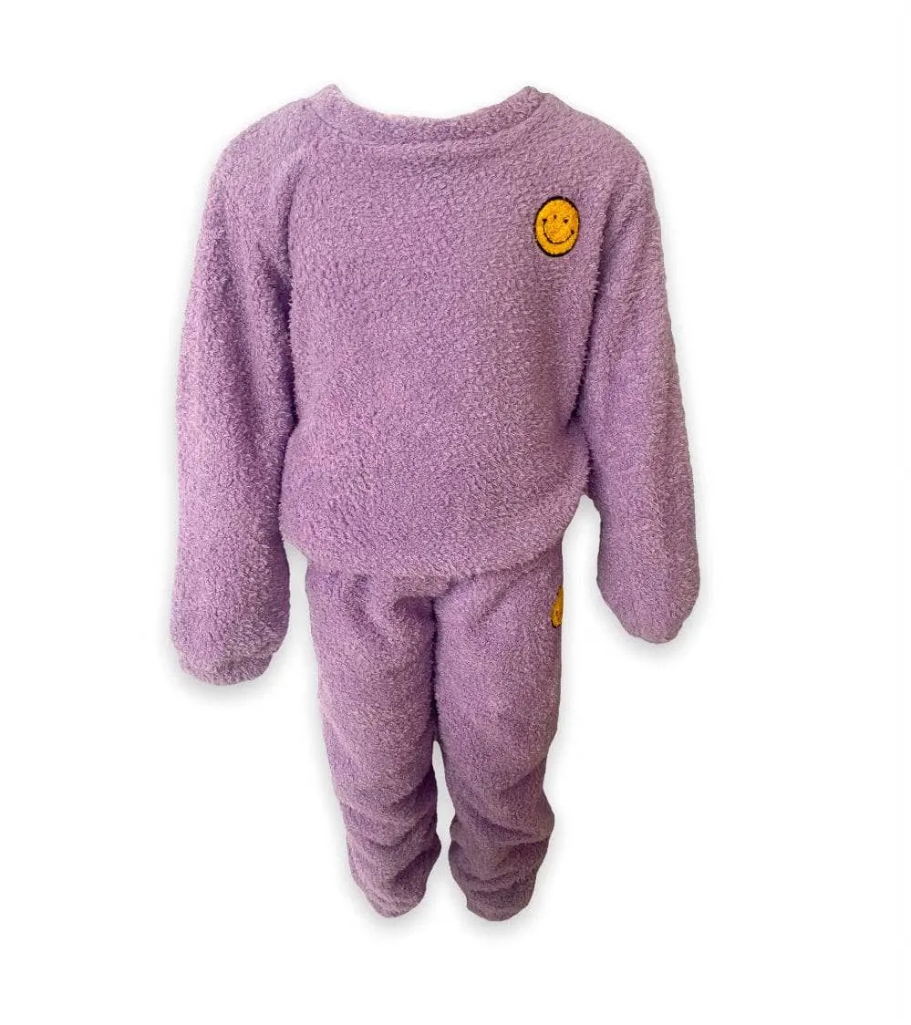 Bright Smiley Fuzzy Set Lavender