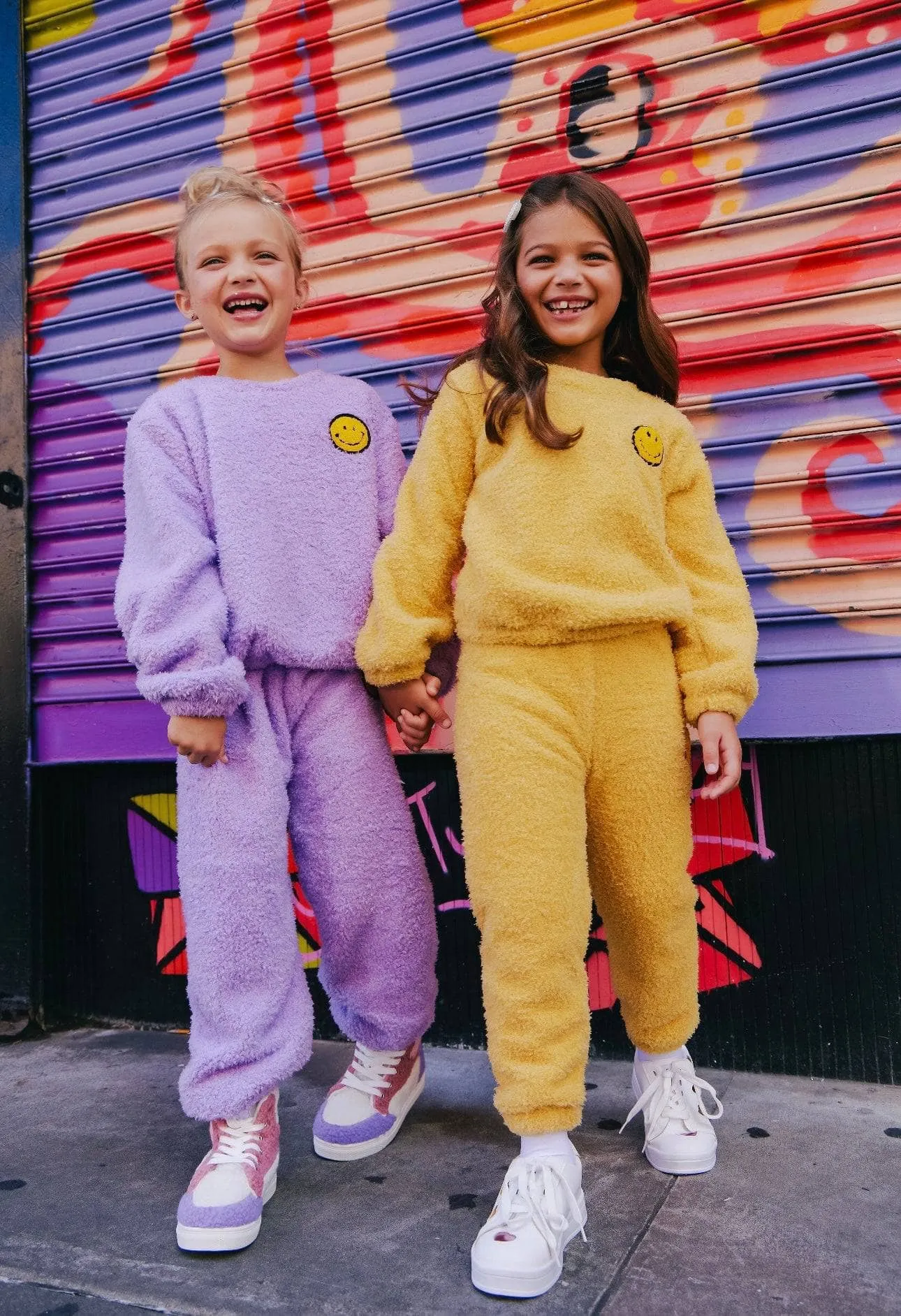 Bright Smiley Fuzzy Set Lavender
