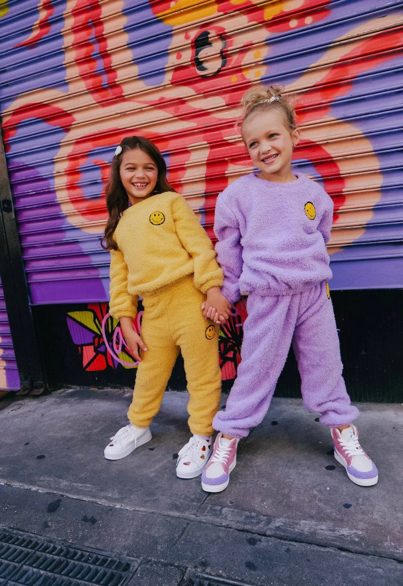 Bright Smiley Fuzzy Set Lavender