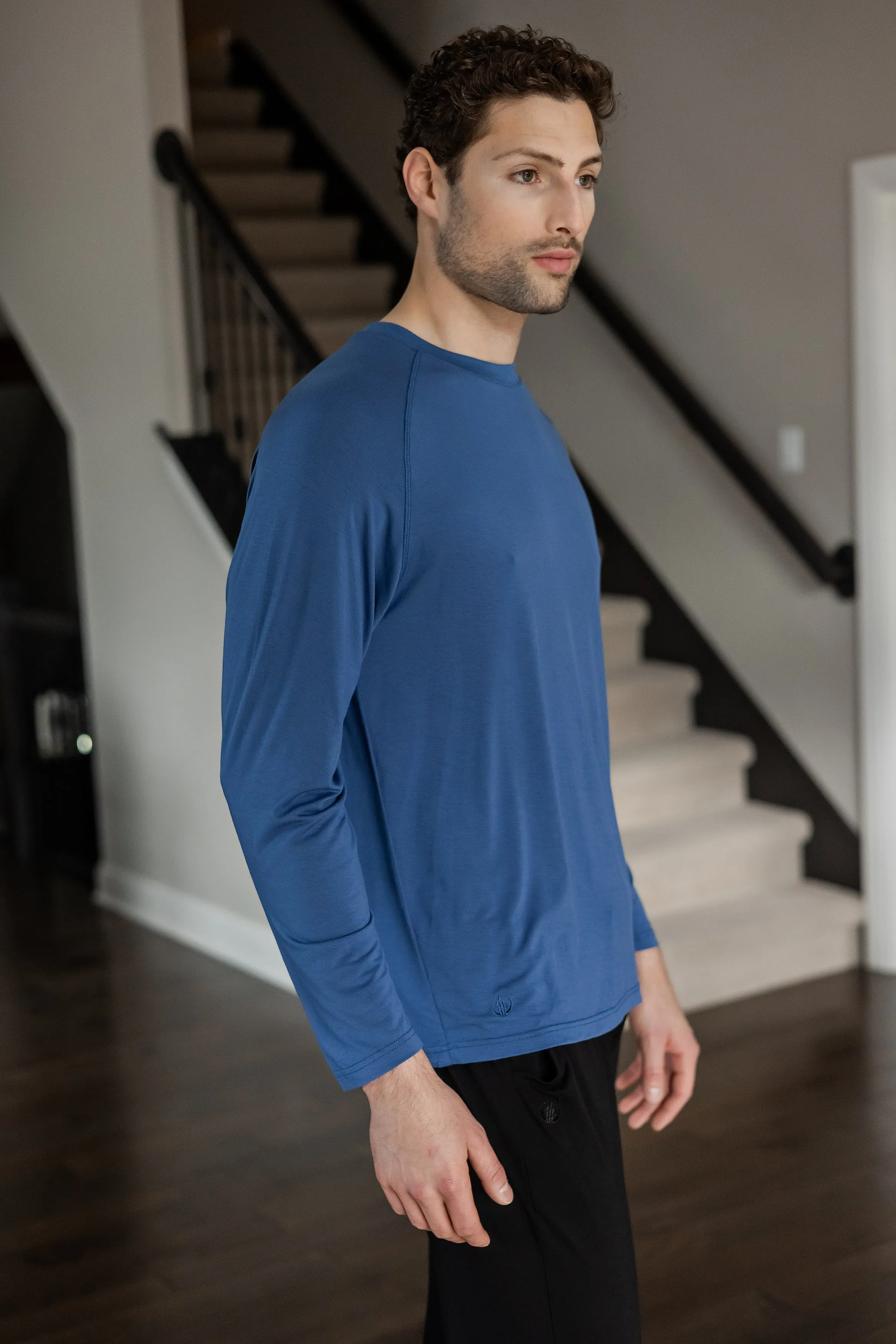 Casual Bamboo Long Sleeve Crew Neck Tee
