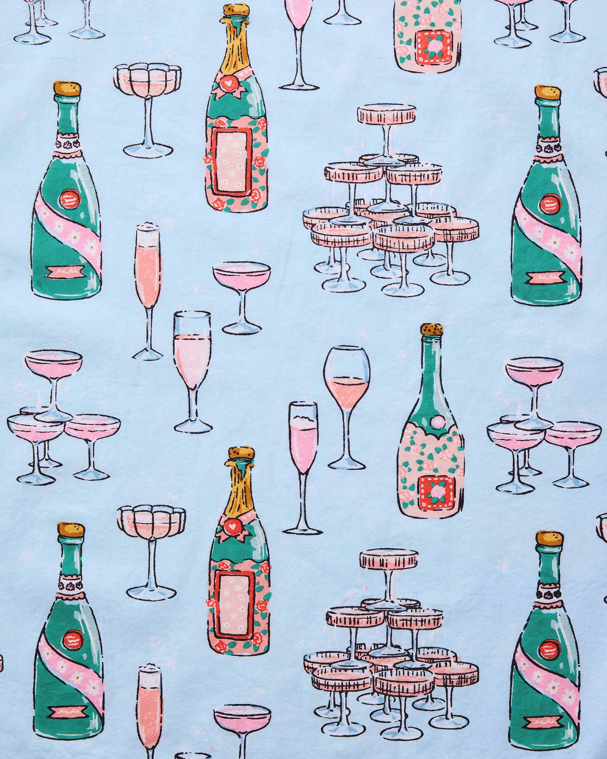 Champagne Tower - Cami Nightgown - Soft Blue