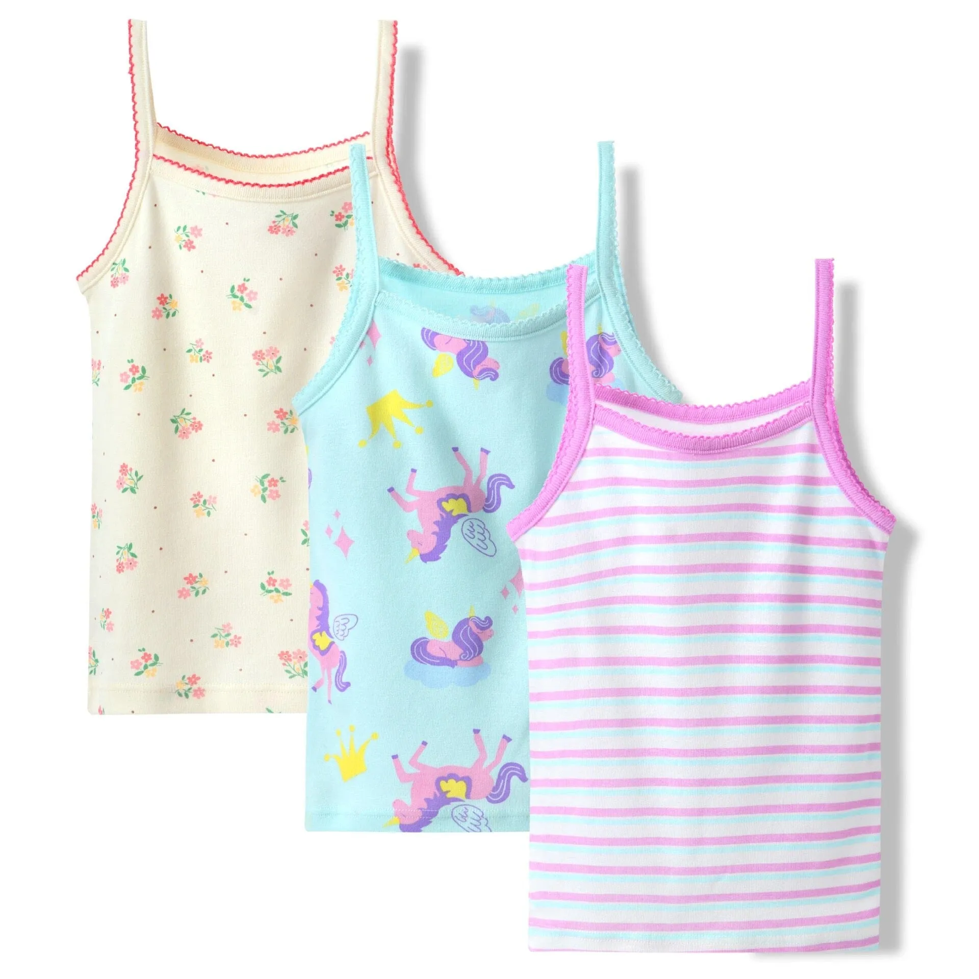 Colleen Cartoon Lace Camisole Top [Set of 3]
