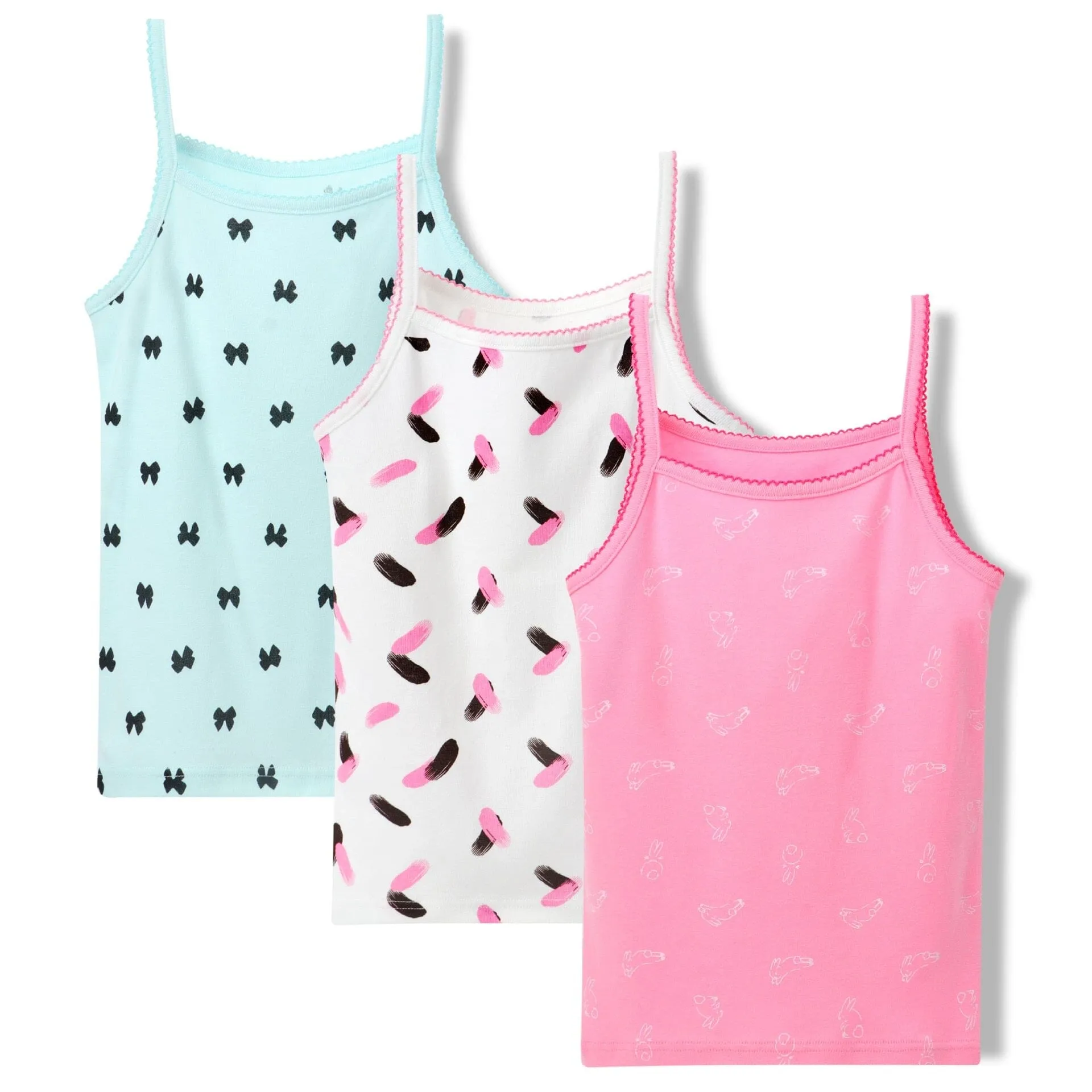 Colleen Cartoon Lace Camisole Top [Set of 3]