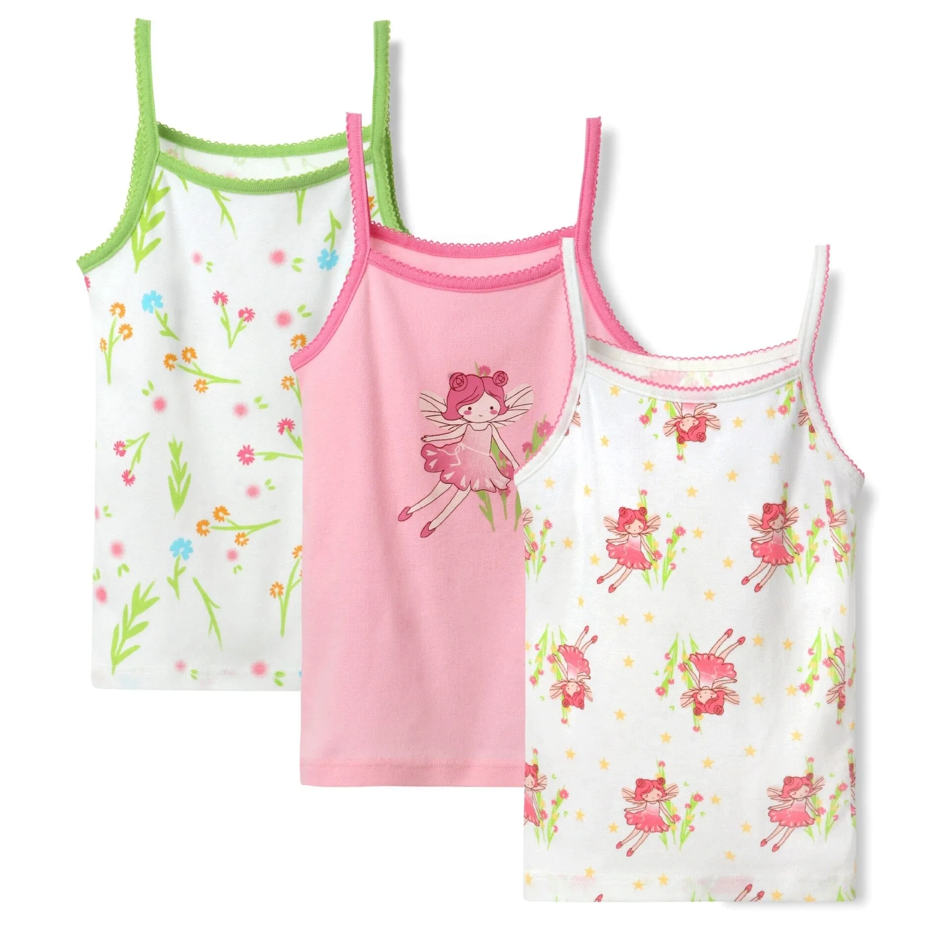 Colleen Cartoon Lace Camisole Top [Set of 3]