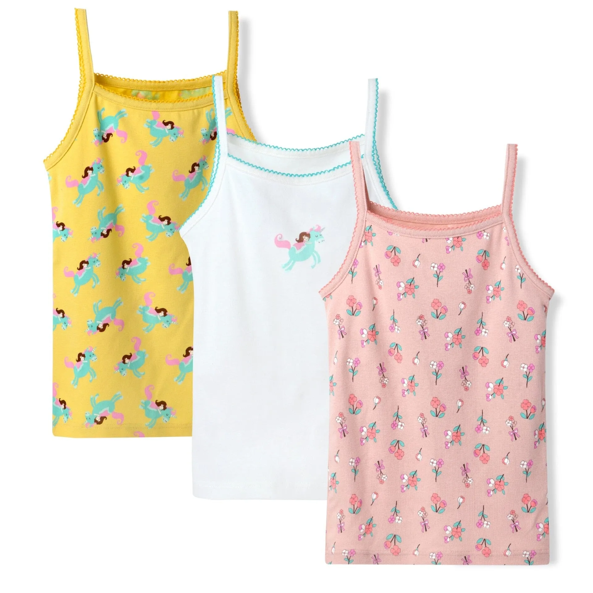 Colleen Cartoon Lace Camisole Top [Set of 3]