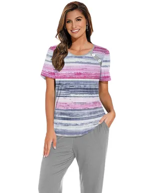 Cozy Colorful Stripe Loungewear Set