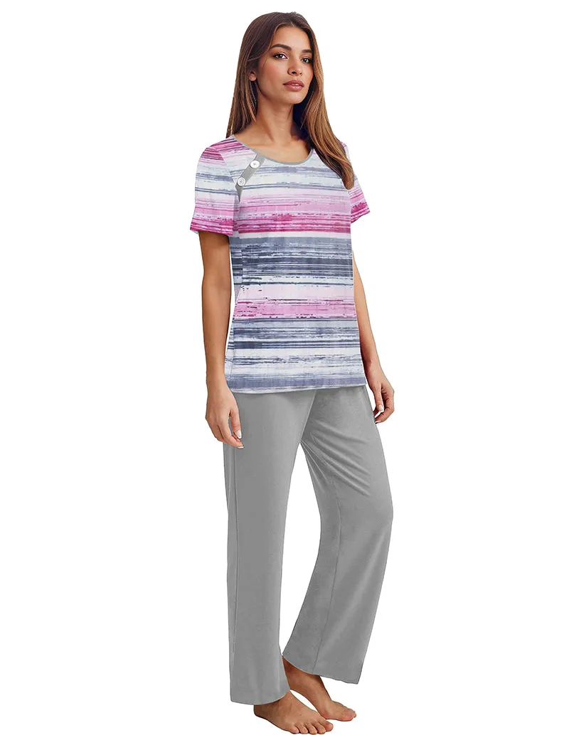 Cozy Colorful Stripe Loungewear Set