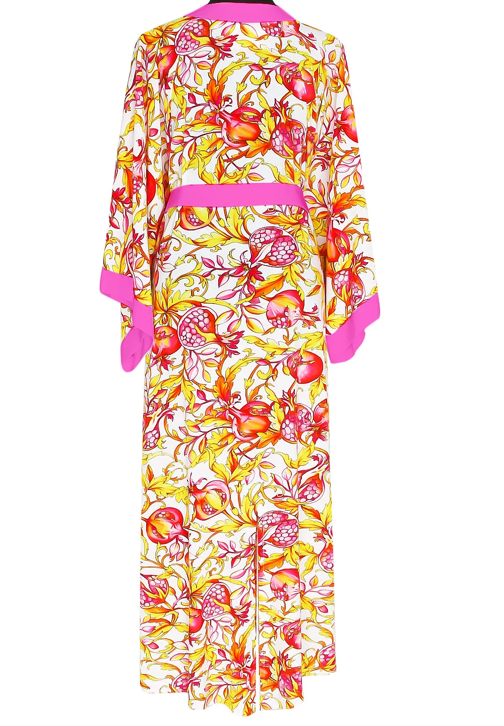 Euphoria – Forbidden Fruit Maxi Split Kaftan (Neon Pink)
