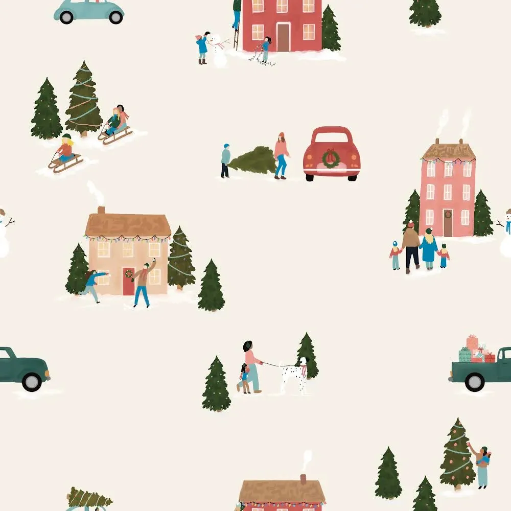 Holiday Village Bamboo Two-Piece Pajamas