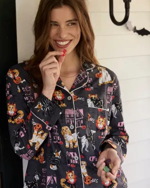 Howloween Night - Long Sleeve Top & Shorts Set - Moon Rock