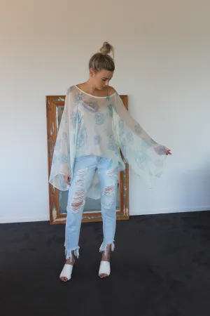 Kaftan Blouse Delicate Flora -SALE