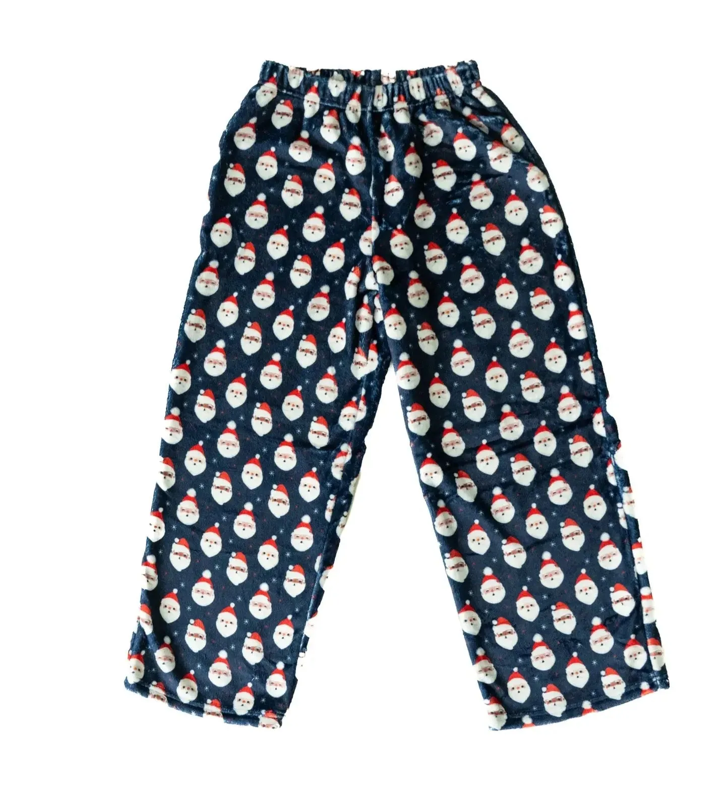 Navy Vintage Santa Plush Pants
