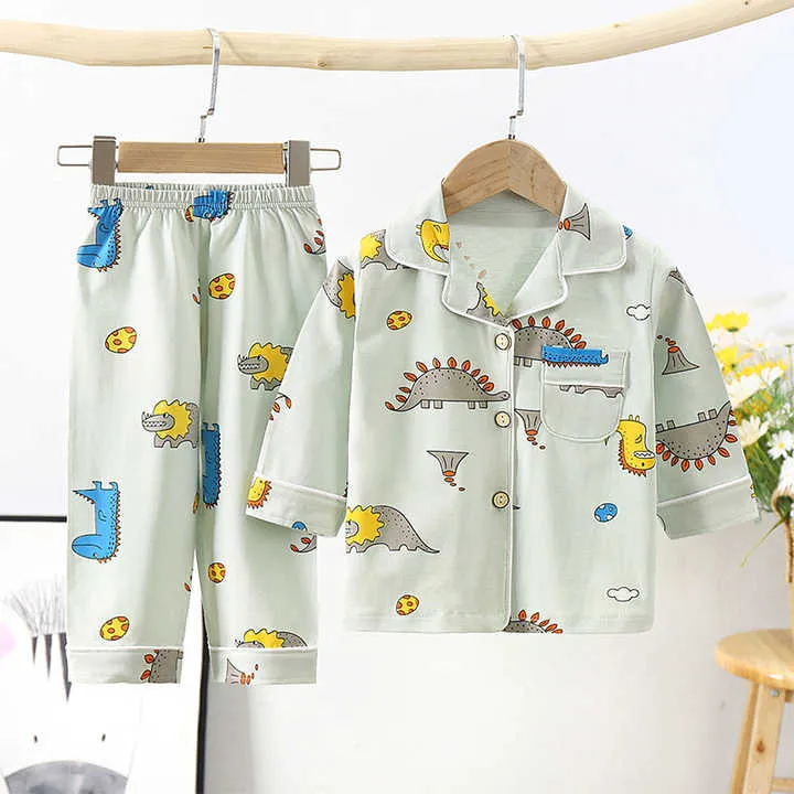 New Cotton Baby Pajamas Set Cartoon-طقم بيجامات أطفال قطني
