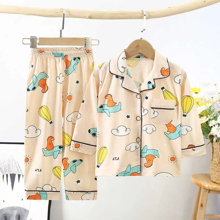 New Cotton Baby Pajamas Set Cartoon-طقم بيجامات أطفال قطني