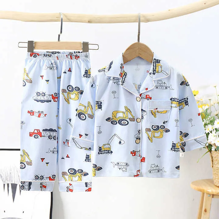 New Cotton Baby Pajamas Set Cartoon-طقم بيجامات أطفال قطني