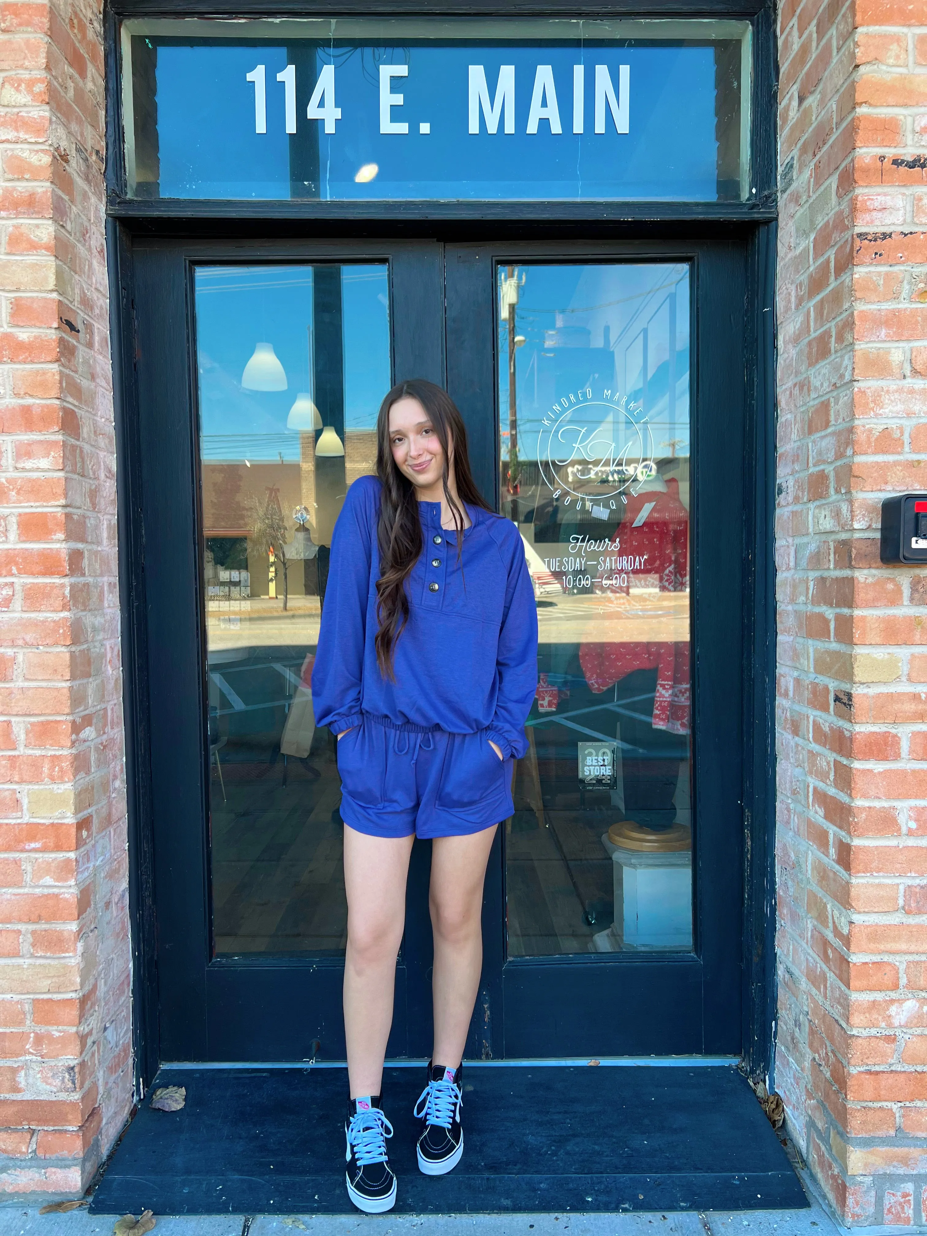 Paige Grape Waist Elastic Pocket Shorts