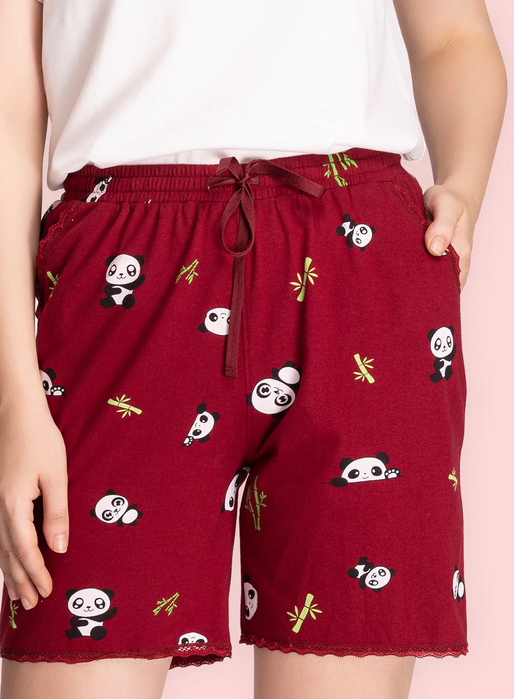 Panda Print Boxer Style Shorts (PBSHRT0004)