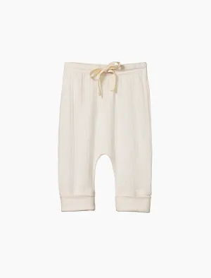 Pointelle Drawstring Pants in Natural