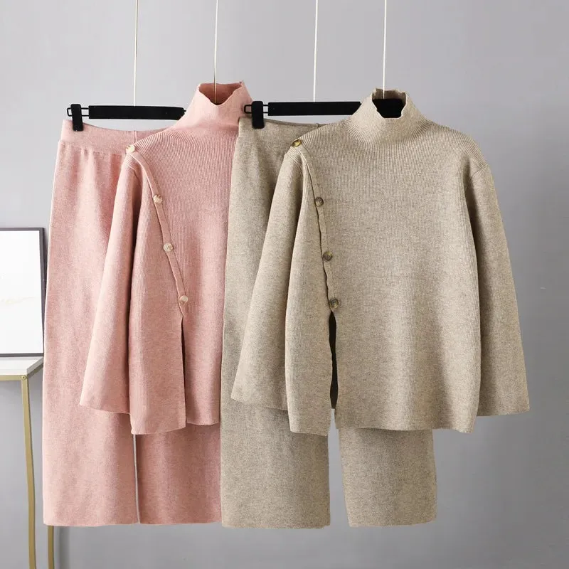 Polo Neck Knitted Co-Ord Set