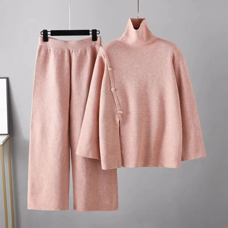 Polo Neck Knitted Co-Ord Set