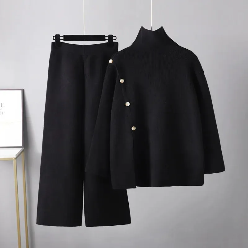 Polo Neck Knitted Co-Ord Set