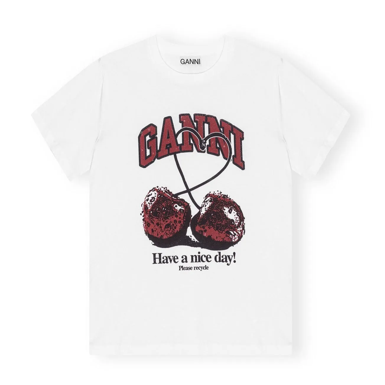Relaxed Cherry T-Shirt (Bright White)