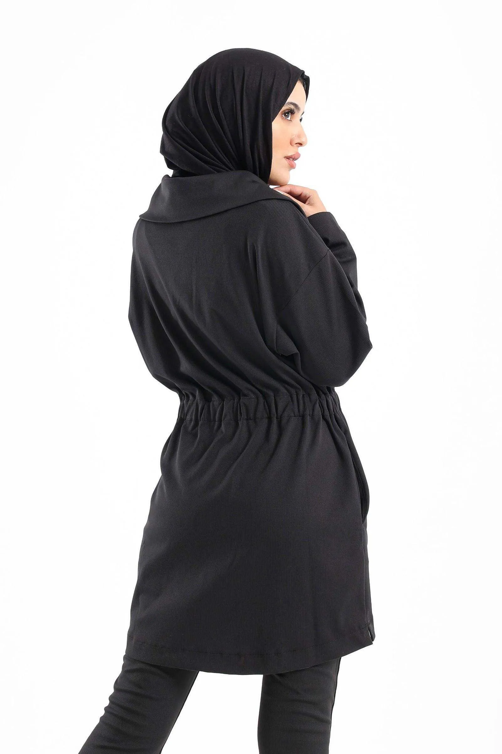 Ribbed Collared Lounge Jacket
