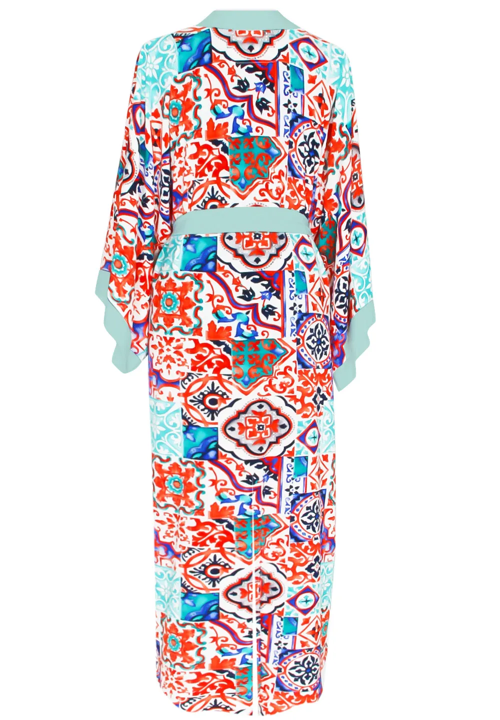 Siciliana - Carmella Maxi Split Kaftan (Pastel Green)