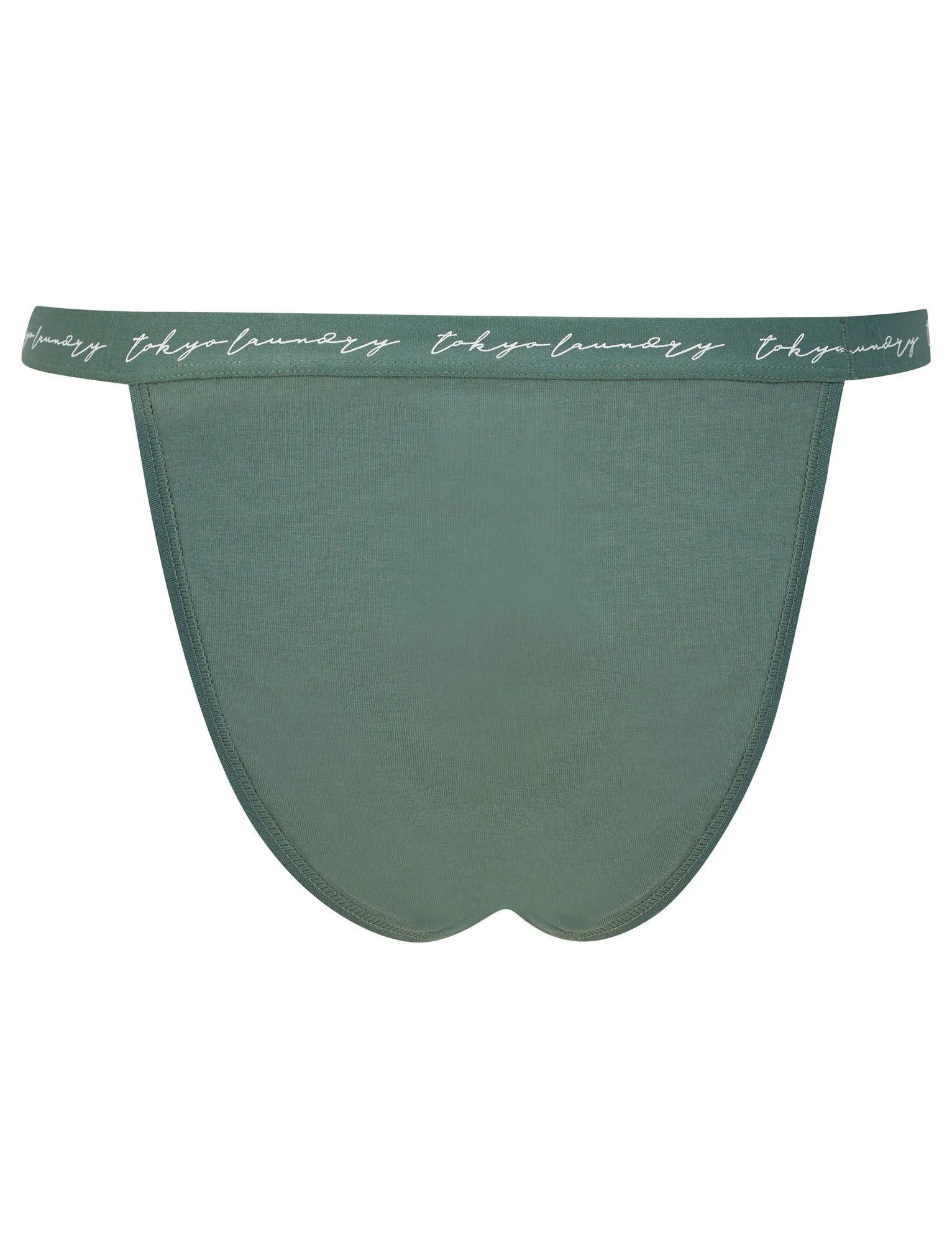 Sienna (3 Pack) Assorted Cotton Tanga Briefs In Azalea Rose / Jet Black / Laurel Wreath - Tokyo Laundry