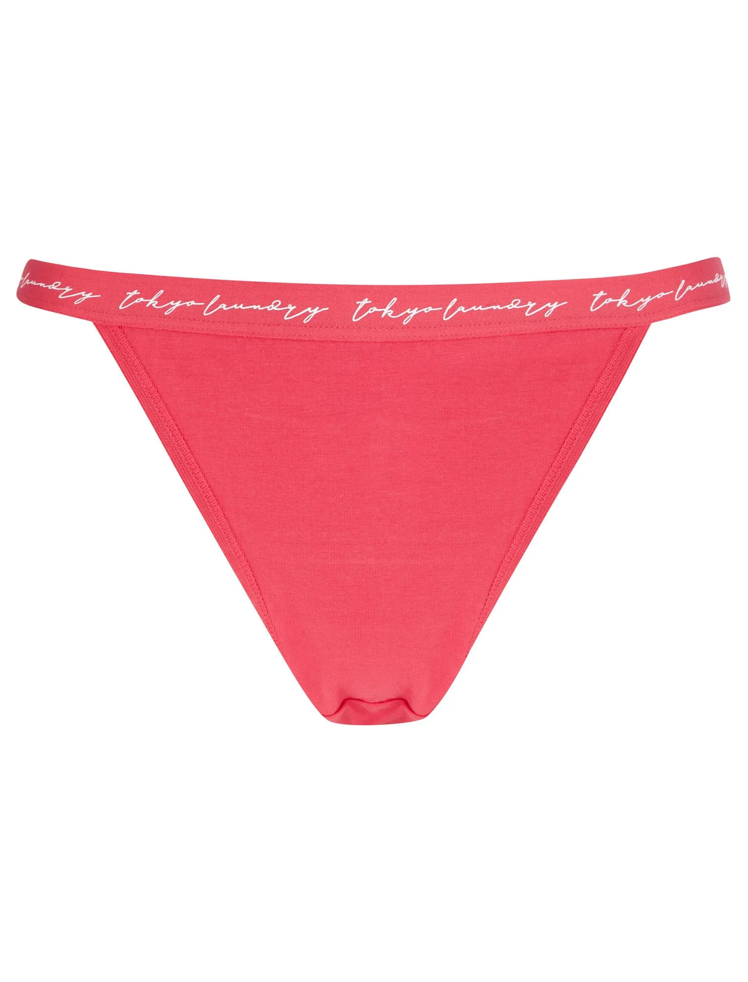 Sienna (3 Pack) Assorted Cotton Tanga Briefs In Azalea Rose / Jet Black / Laurel Wreath - Tokyo Laundry