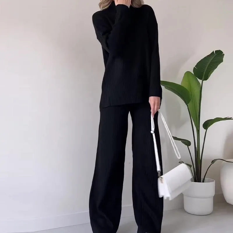 Turtleneck Knitted Lounge Set Women