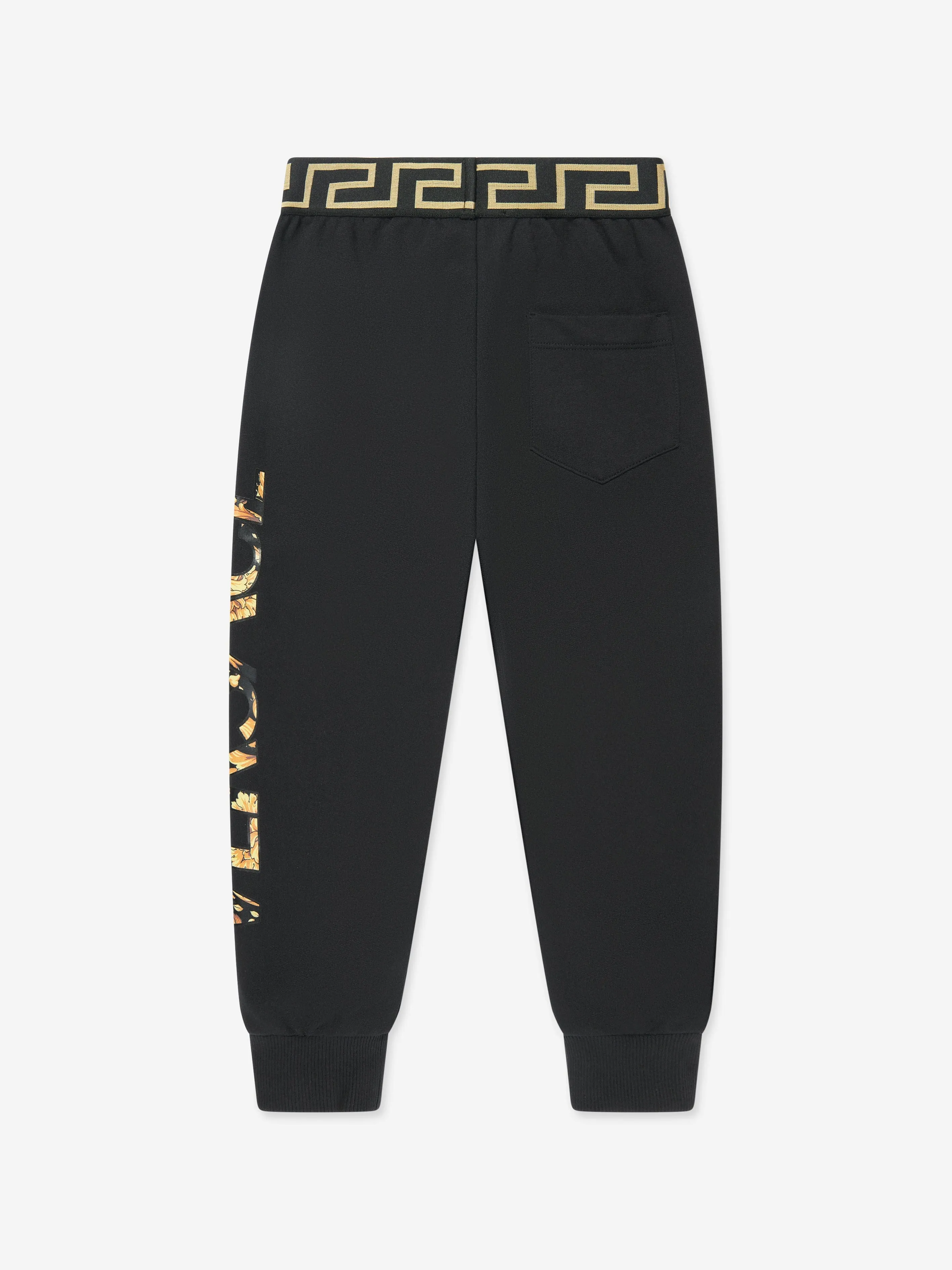 Versace Boys Logo Joggers in Black