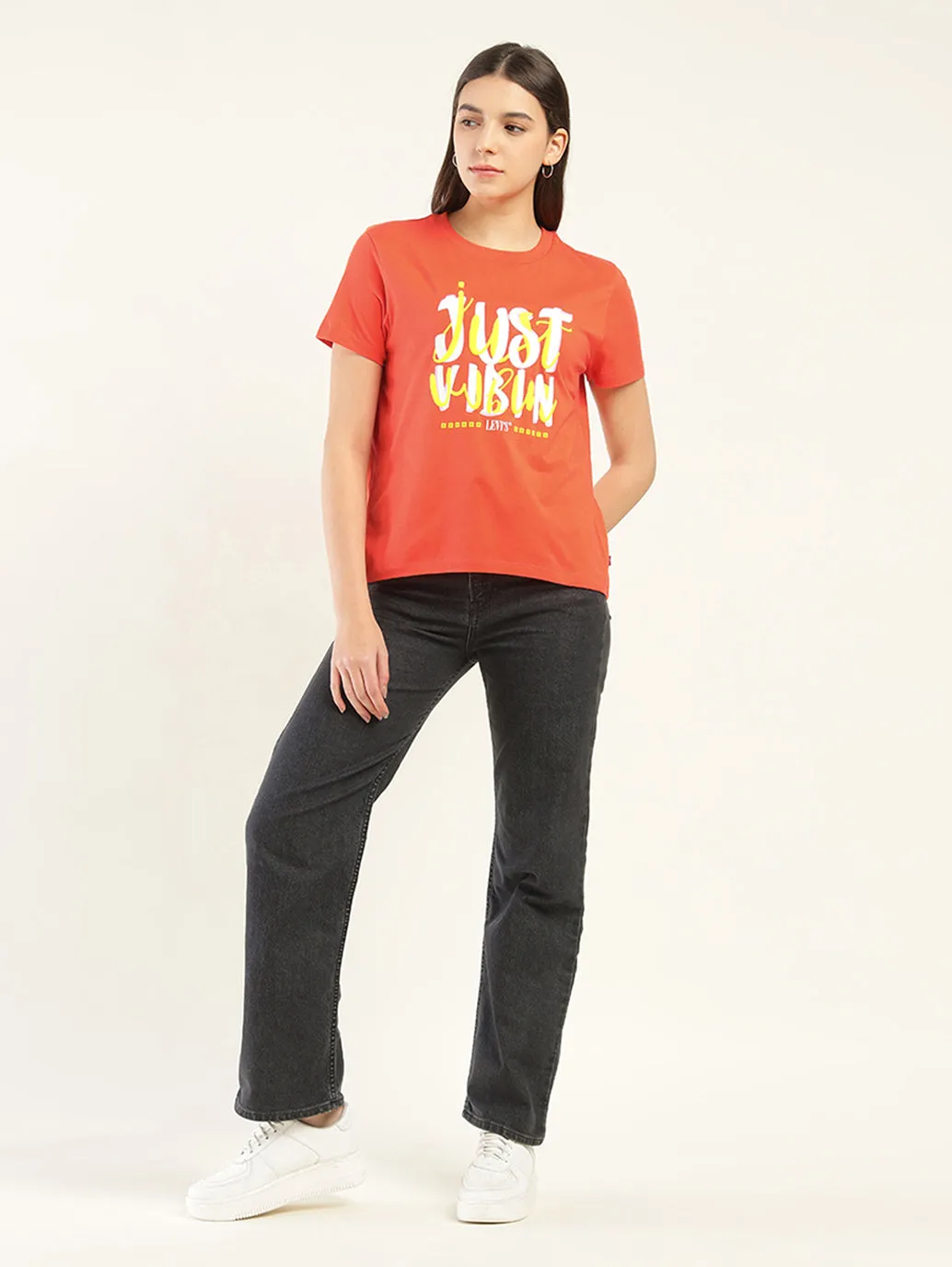 Women's Typography Print Relaxed Fit T-Shirt