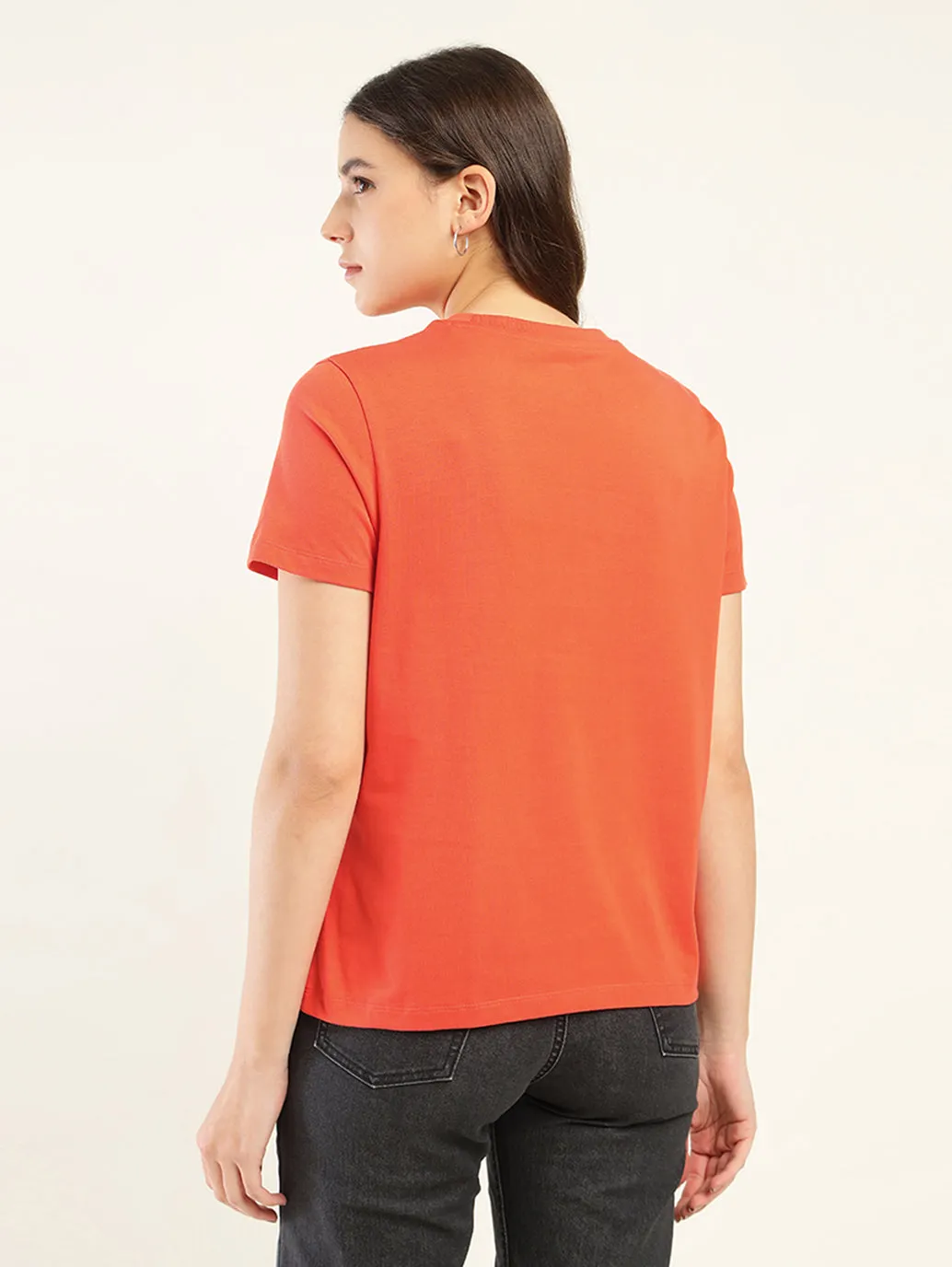 Women's Typography Print Relaxed Fit T-Shirt