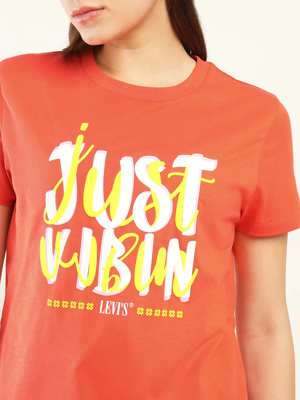 Women's Typography Print Relaxed Fit T-Shirt